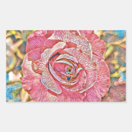 Adesivo Retangular Pintor aquoso rosa-rosa-rosa