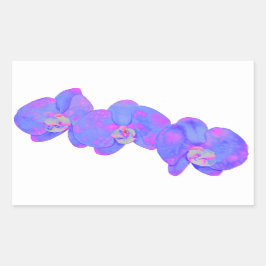 Adesivo Retangular Pintura de orquídea violeta roxa