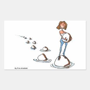 Adesivo Retangular Piso para a frente