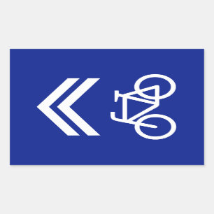 Adesivo Retangular Pista da bicicleta