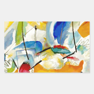 Adesivo Retangular PixDezines Kandinsky 1913 Batalha Naval Improv 31