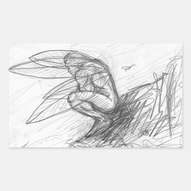 Adesivo Retangular Pixie Poeira no Vento (Frente)