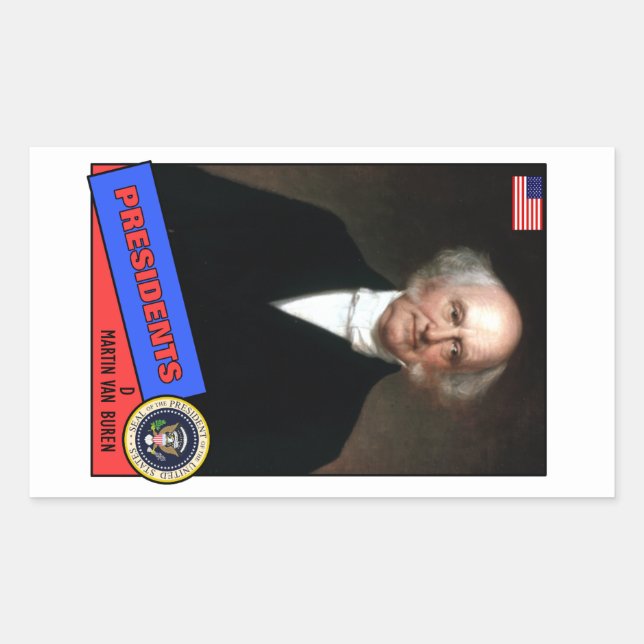Adesivo Retangular Placa Baseball Martin Van Buren (Frente)