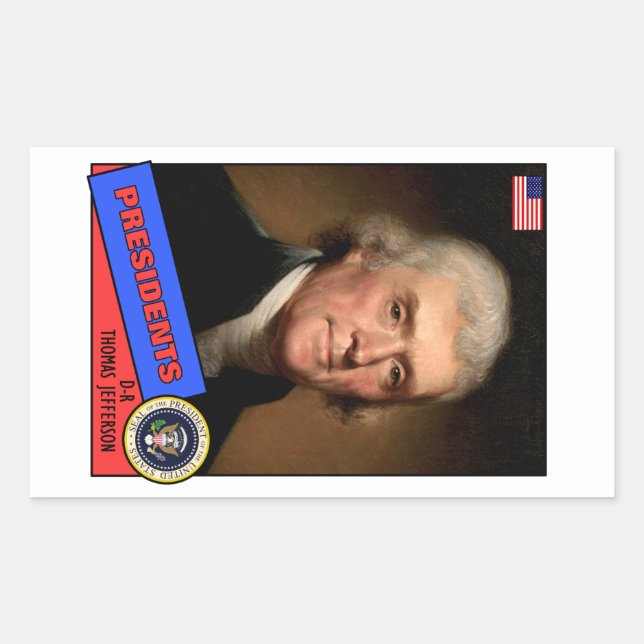Adesivo Retangular Placa Baseball Thomas Jefferson (Frente)