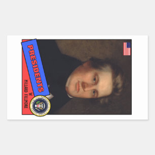 Adesivo Retangular Placa de basebol Millard Fillmore