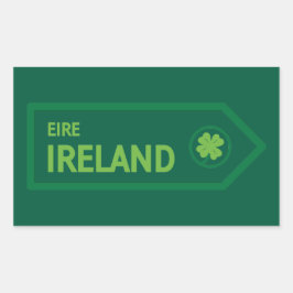 Adesivo Retangular Placa de Estrada da Irlanda