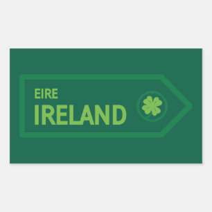 Adesivo Retangular Placa de Estrada da Irlanda