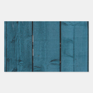 Adesivo Retangular Placas de madeira pintadas de cor azul