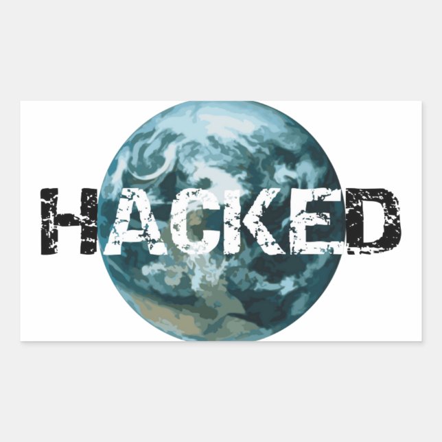 Adesivo Retangular Planeta Hackeado Terra (Frente)