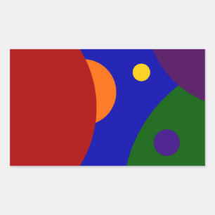 Adesivo Retangular Planetas Arco-íris