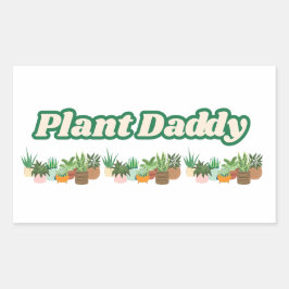 Adesivo Retangular Plant Daddy Vinyl Sticker