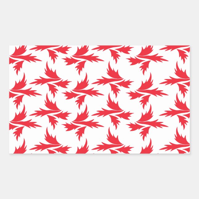 Adesivo Retangular plantas botânicas (Frente)