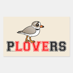 Adesivo Retangular Plovers Love