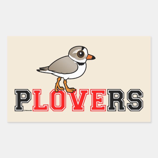 Adesivo Retangular Plovers Love (Frente)