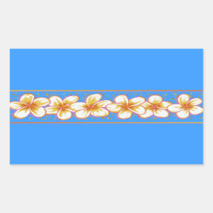 Adesivo Retangular plumeria