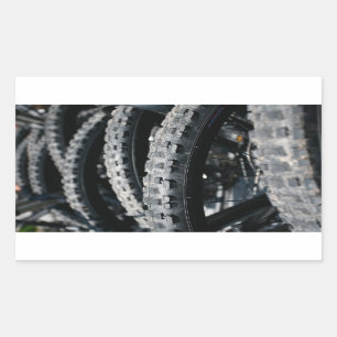 Adesivo Retangular Pneus do Mountain bike