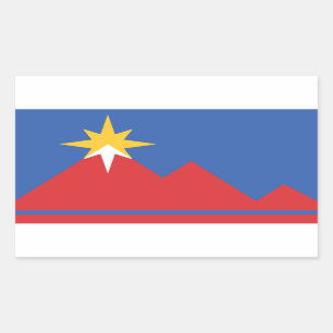Adesivo Retangular Pocatello Flag Stickers