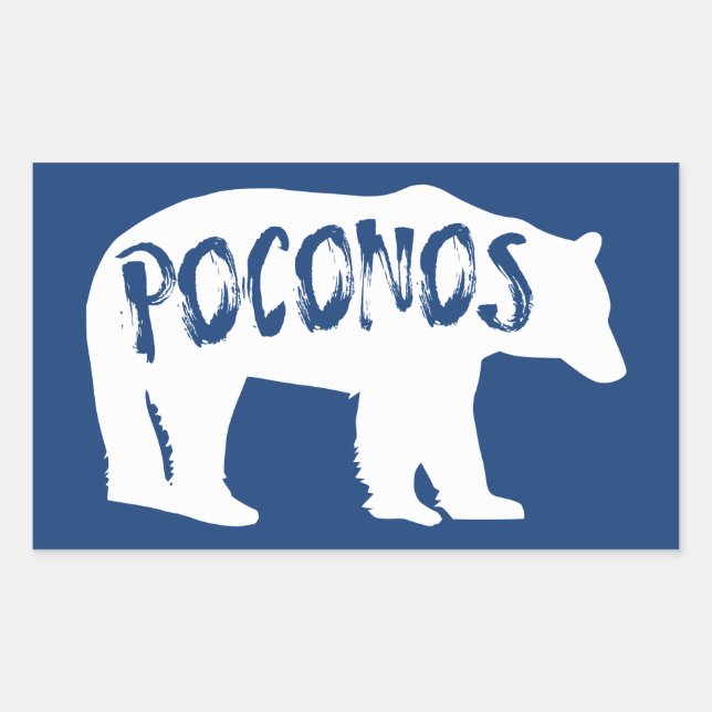 Adesivo Retangular Poconos Bear (Frente)