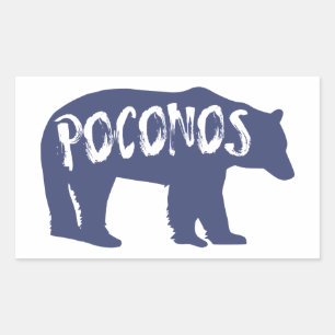 Adesivo Retangular Poconos Bear
