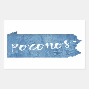 Adesivo Retangular Poconos, Pensilvânia Wood Grain
