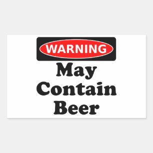 Adesivo Retangular Pode conter a cerveja