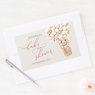 Adesivo Retangular Podemos Esperar! Chá de Bebê