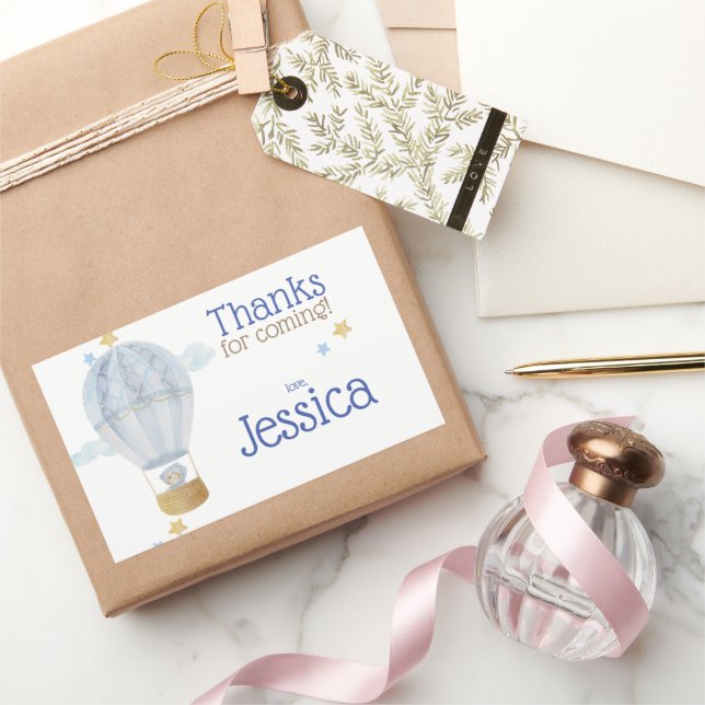 Adesivo Retangular Podemos esperar obrigado seu Sticker (Presentear)