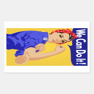 Adesivo Retangular Podemos Fazer Isso! Rosie The Riveter WII Poster