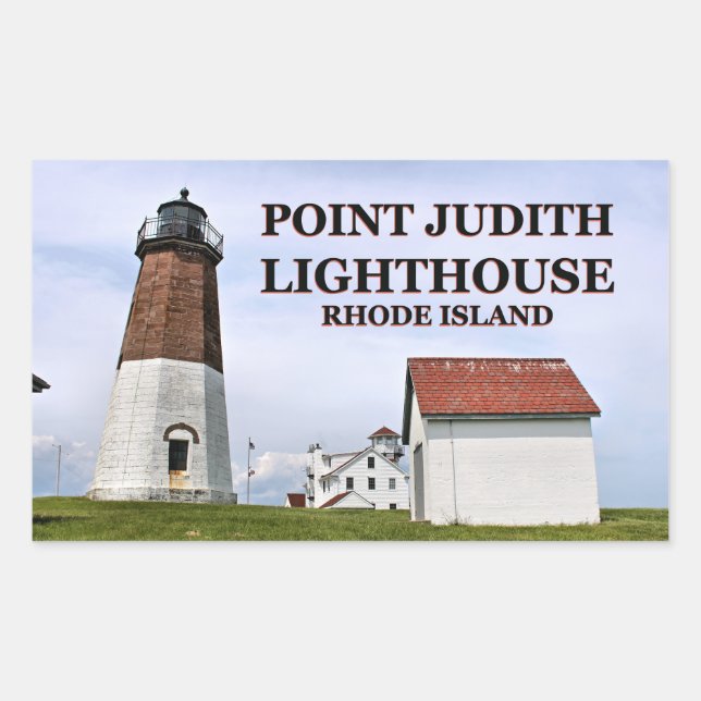 Adesivo Retangular Point Judith Lighthouse, Rhode Island Stickers (Frente)