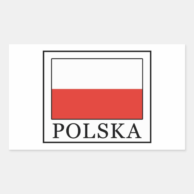 Adesivo Retangular Polska (Frente)