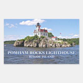 Adesivo Retangular Pomham Rocks Lighthouse, Rhode Island
