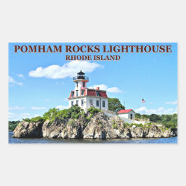 Adesivo Retangular Pomham Rocks Lighthouse, Rhode Island Stickers