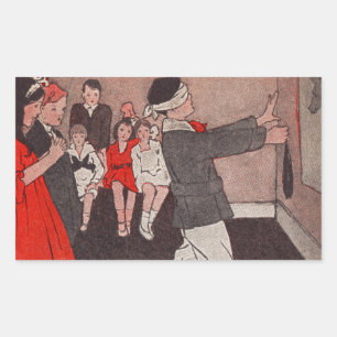 Adesivo Retangular Ponha a cauda Donkey