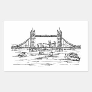 Adesivo Retangular ponte da torre de Londres