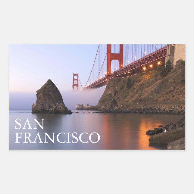 Adesivo Retangular Ponte Golden Gate | São Francisco Califórnia (Frente)