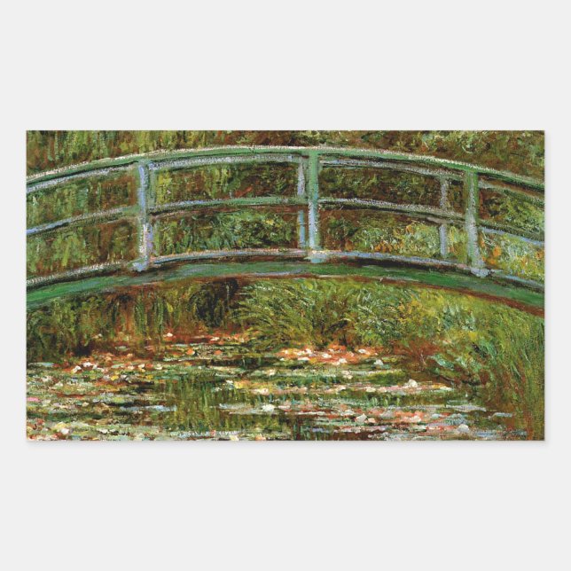 Adesivo Retangular Ponte Japonesa Monet Giverney (Frente)