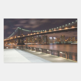Adesivo Retangular Ponte Manhattan e Skyline NYC