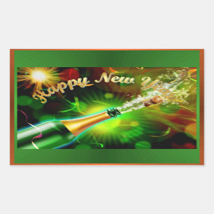 Adesivo Retangular Pop de Champanhe