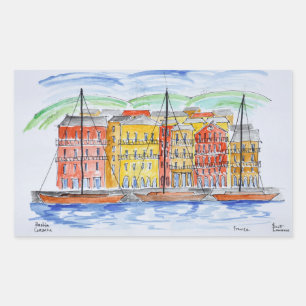 Adesivo Retangular Porto, Bastia Córsega, França