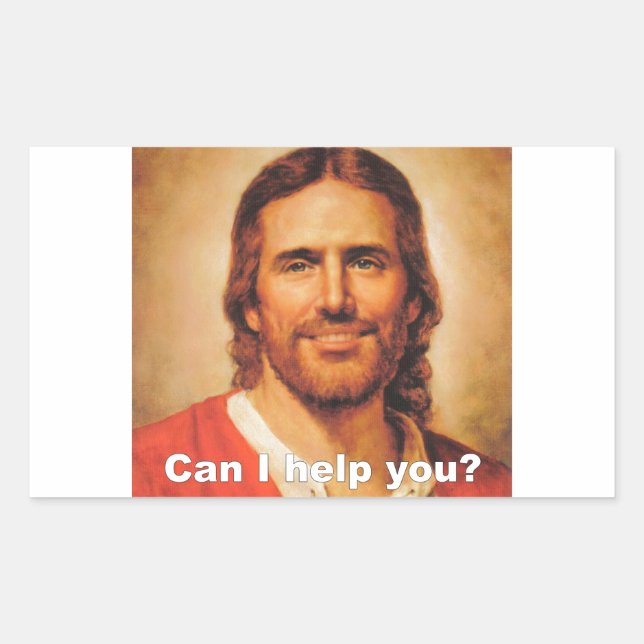 Adesivo Retangular Posso Ajudá-Lo? (Frente)