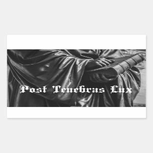 Adesivo Retangular Poste tenebras Lux Sticker