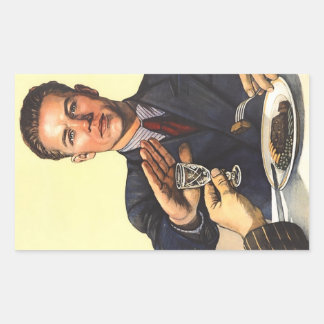 Adesivo Retangular poster antiálcool soviético 1954