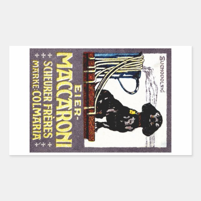 Adesivo Retangular poster de Maccaroni 1910 (Frente)