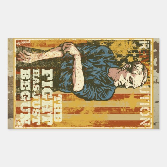 Adesivo Retangular Poster de Ron Paul (Frente)