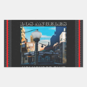 Adesivo Retangular Poster Hollywood Blvd. Vinheta