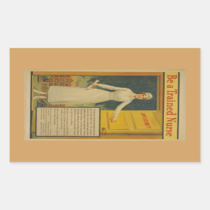 Adesivo Retangular poster WI 1917 Ser Uma Enfermeira Treinada