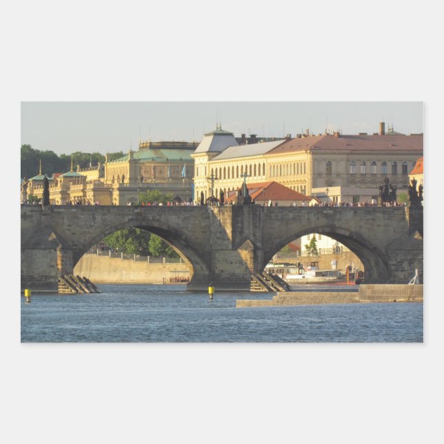 Adesivo Retangular Praga / Cartazes personalizados da Praha (Frente)