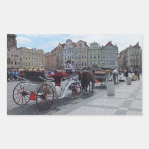 Adesivo Retangular Praga / Cartazes personalizados da Praha