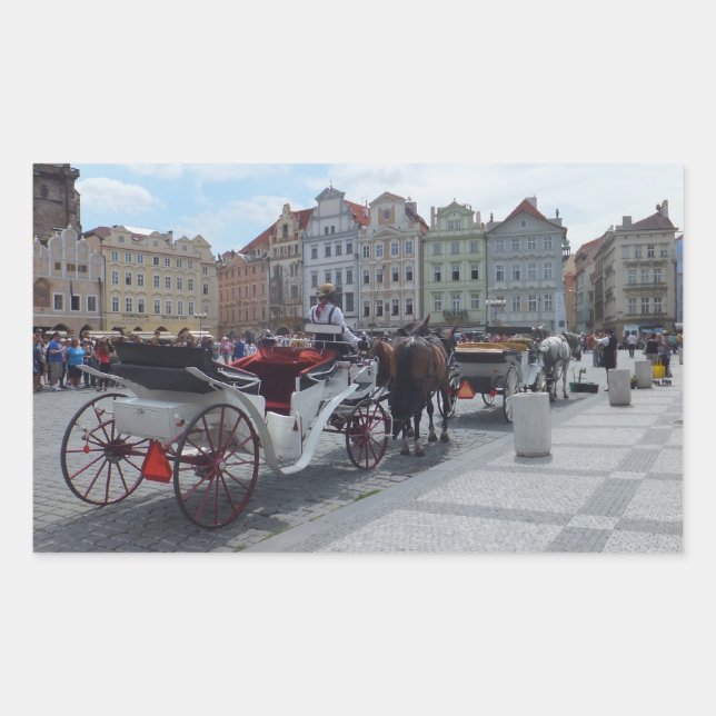 Adesivo Retangular Praga / Cartazes personalizados da Praha (Frente)