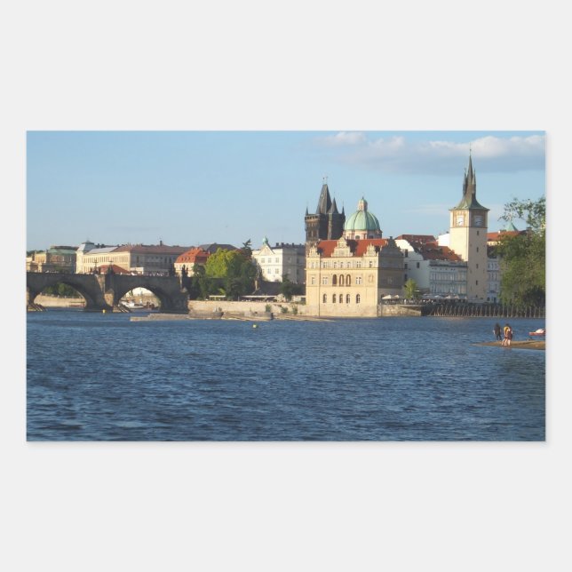 Adesivo Retangular Praga / Cartazes personalizados da Praha (Frente)